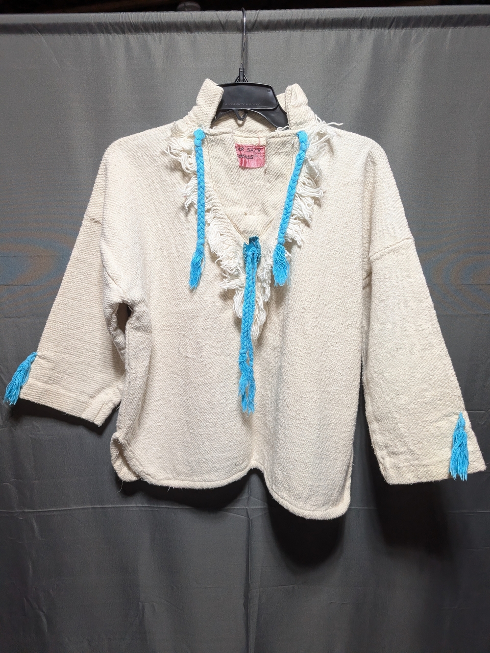 Vintage Baja with Turquoise Tassel Details